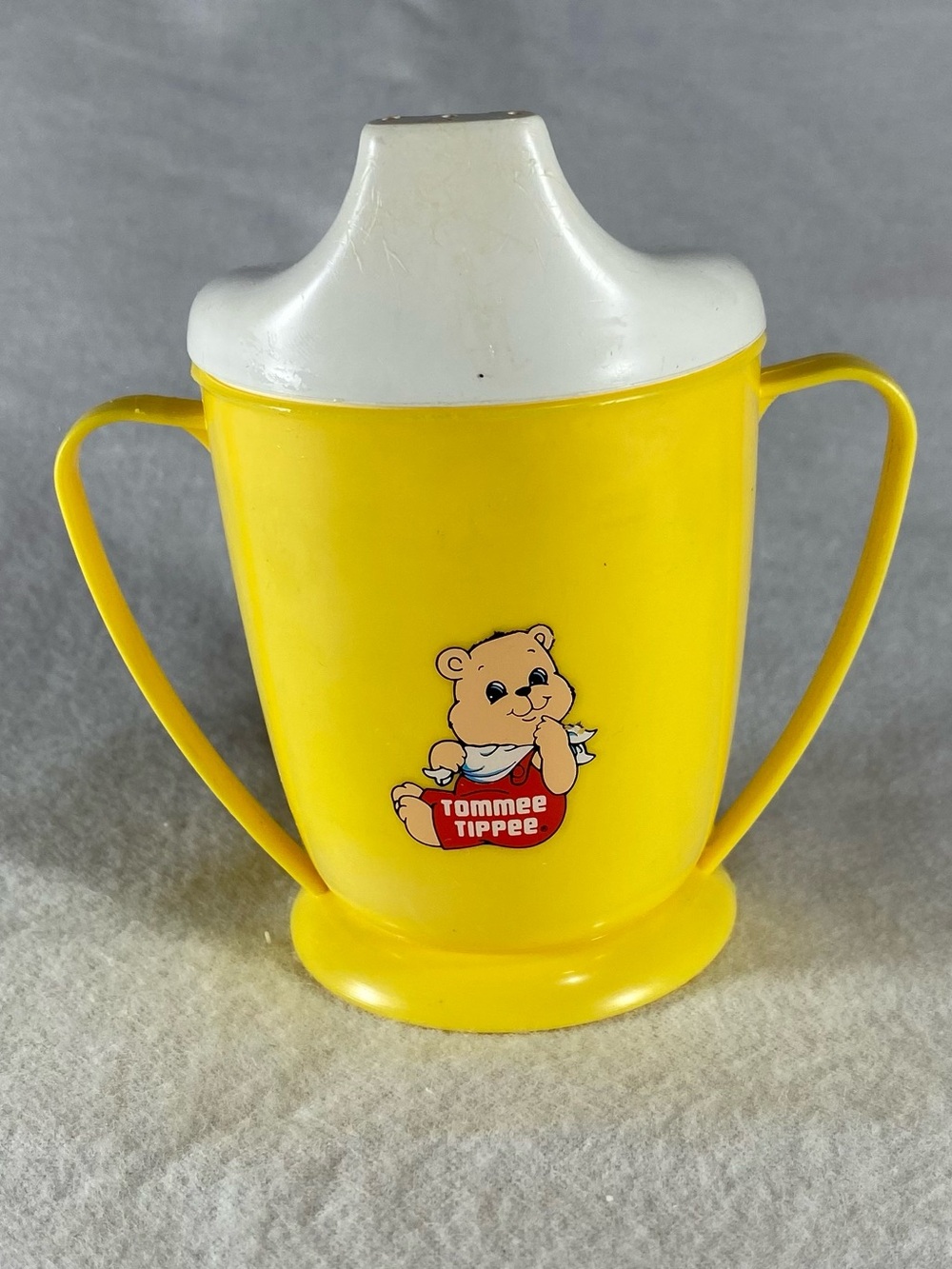 Vintage Tommee Tippee Yellow Double-Handled Sippy Cup